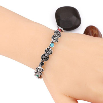 Bohemia 8 Words Statement Bracelets Bangles Silver Color Vintage Bracelet - The Jewellery Supermarket